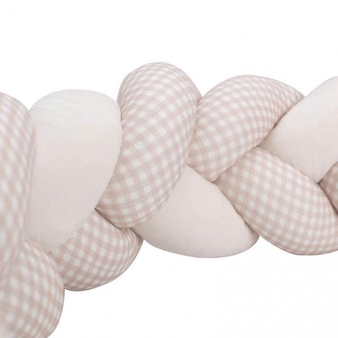 TKS Bed Bumper Braid 200cm Vichy Ecru