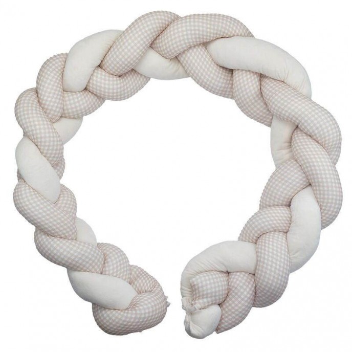 TKS Bed Bumper Braid 200cm Vichy Ecru