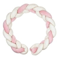 TKS Bed Bumper Braid 200cm Vichy Pink Flowers