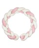 TKS Bed Bumper Braid 200cm Vichy Pink Flowers TKS Bed Bumper Braid 200cm Vichy Pink Flowers