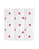 TKS Muslin Squares 3pk Red Hearts