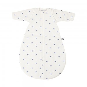 TKS Sleeping Bag with Removable Sleeves Blue Hearts 0-6m