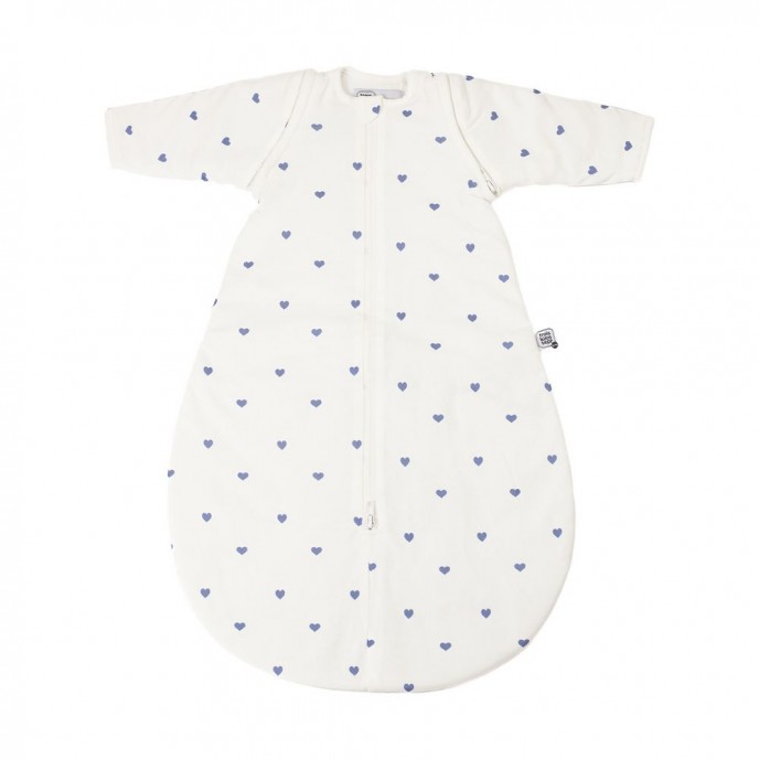 TKS Sleeping Bag with Removable Sleeves Blue Hearts 0-6m