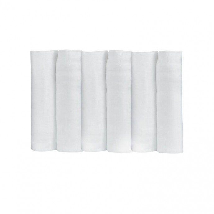 TKS Muslin Squares 6pk White