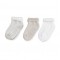 TKS Socks White & Beige 3pk 0/3m