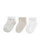 TKS Socks White & Beige 3pk 0/3m TKS Socks White & Beige 3pk 0/3m