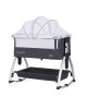 Chipolino Bedside Crib Baby Boss Anthracite