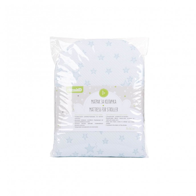 Chipolino Pram Mattress Foam 78x31cm Blue Stars Chipolino Pram Mattress Foam 78x31cm Blue Stars