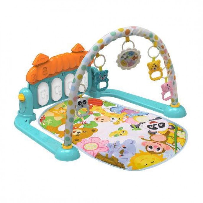 Chipolino Playmat with Piano Zoo Party Blue