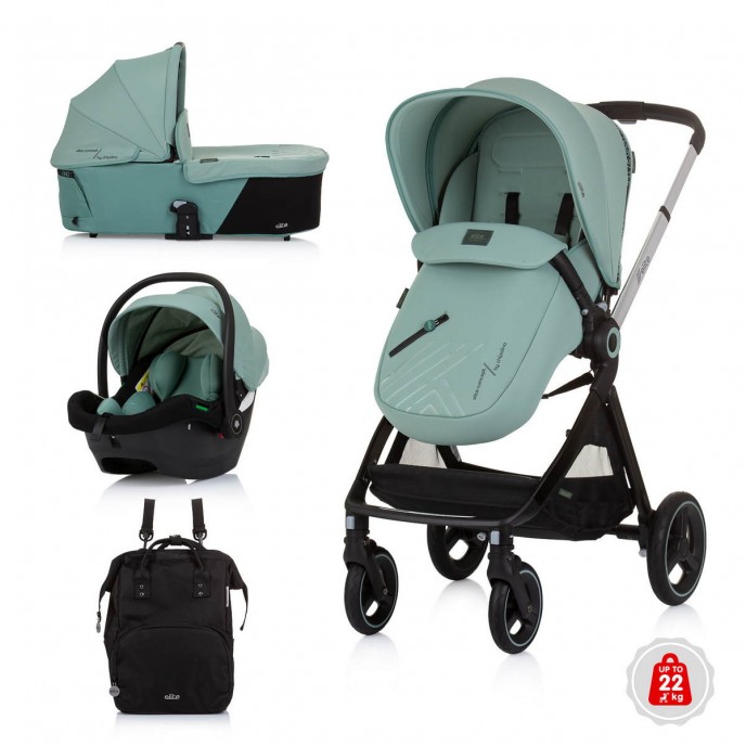 Chipolino Travel System Elite Pastel Green