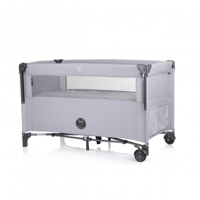 Chipolino Travel Cot Relax Ash Linen with Dropside