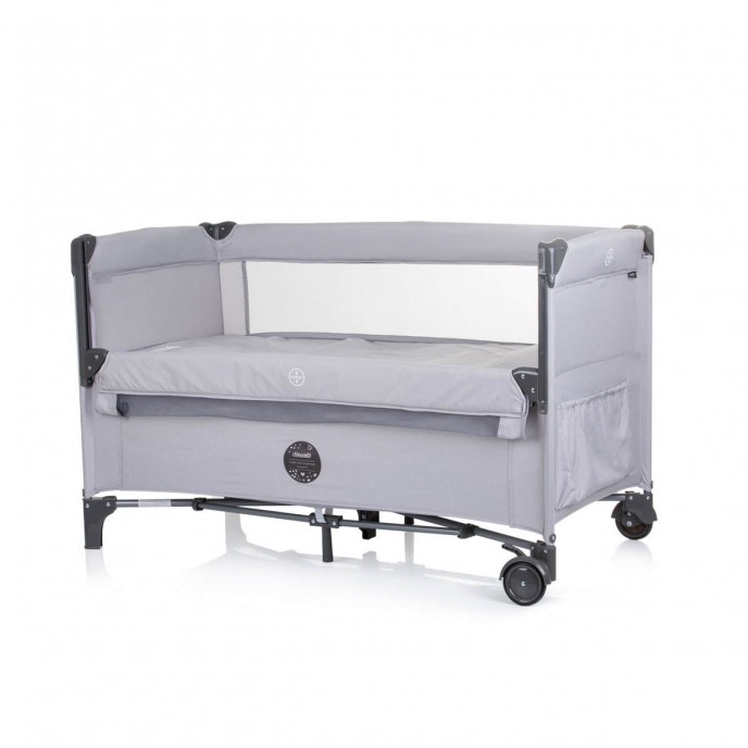 Chipolino Travel Cot Relax Ash Linen with Dropside