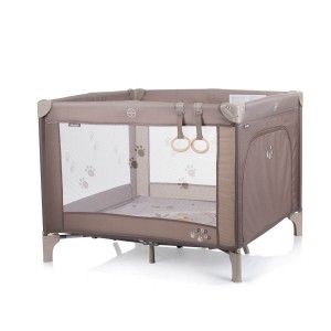 Chipolino Travel Cot Pop Up Square Tiger Beige Chipolino Travel Cot Pop Up Square Tiger Beige