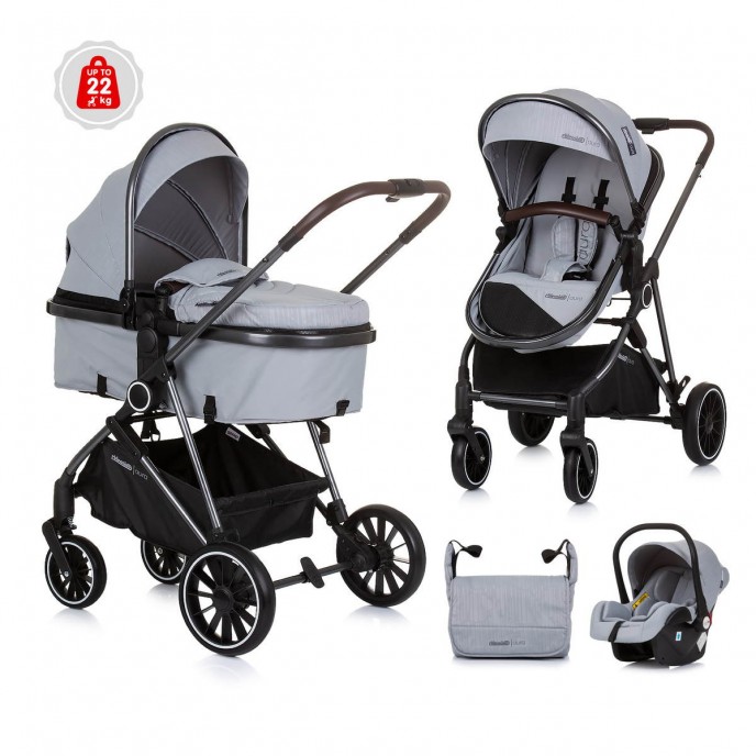 Chipolino Travel System Aura Ash Grey