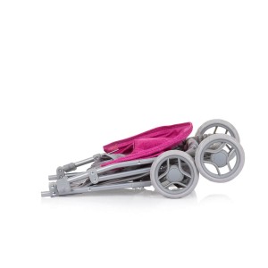 Chipolino Doll Stroller Alice Grey/Pink Linen Chipolino Doll Stroller Alice Grey/Pink Linen