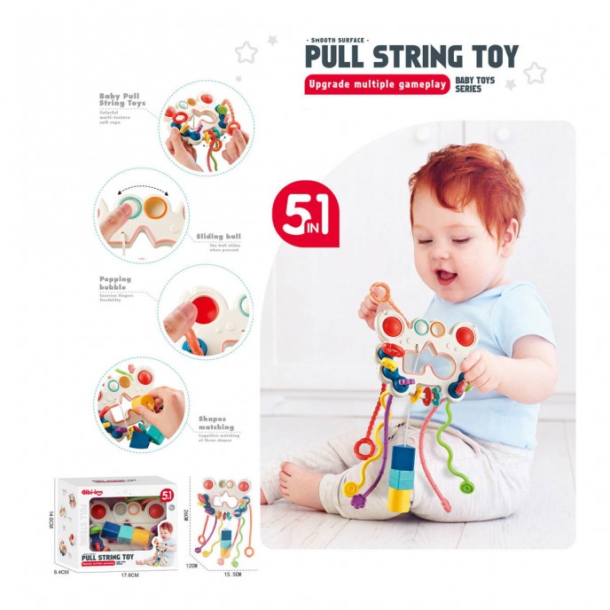 Chipolino Activity Toy 5 in 1 Pull toy Butterfly