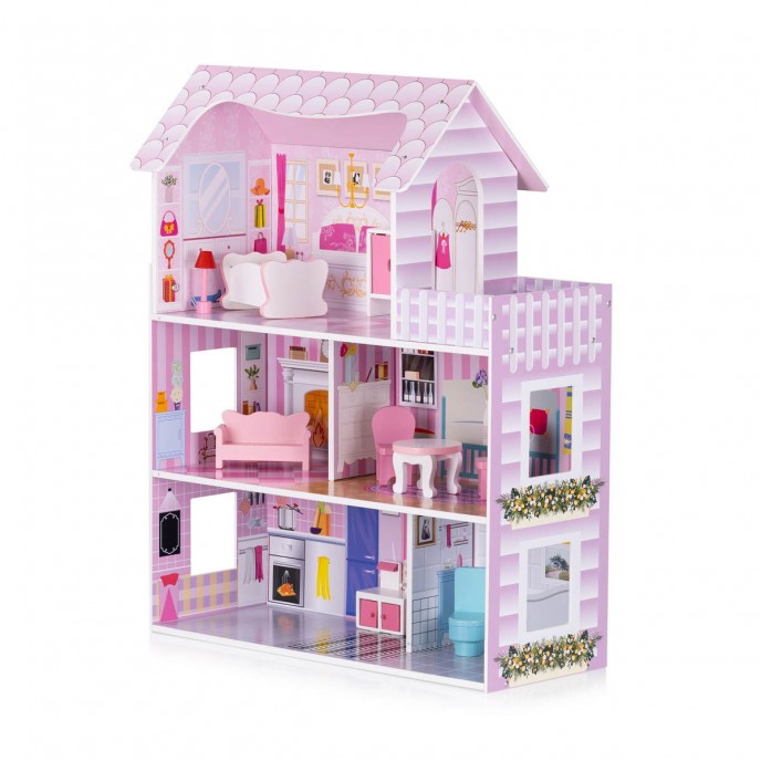 Chipolino Wooden Doll House with Furniture