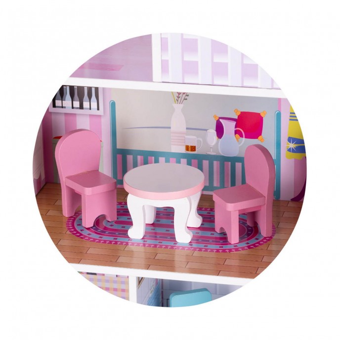 Chipolino Wooden Doll House with Furniture