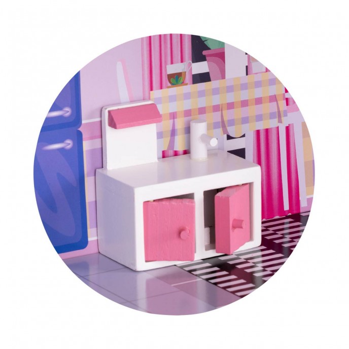 Chipolino Wooden Doll House with Furniture