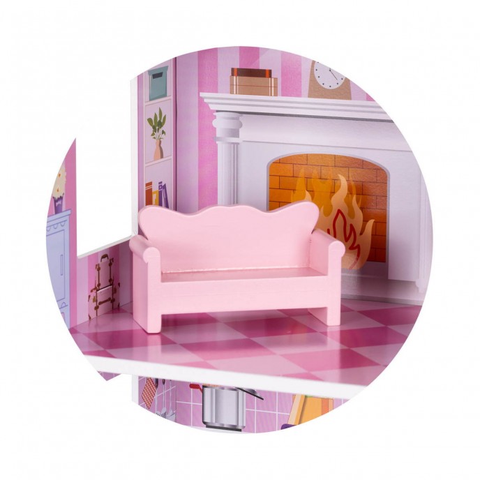 Chipolino Wooden Doll House with Furniture