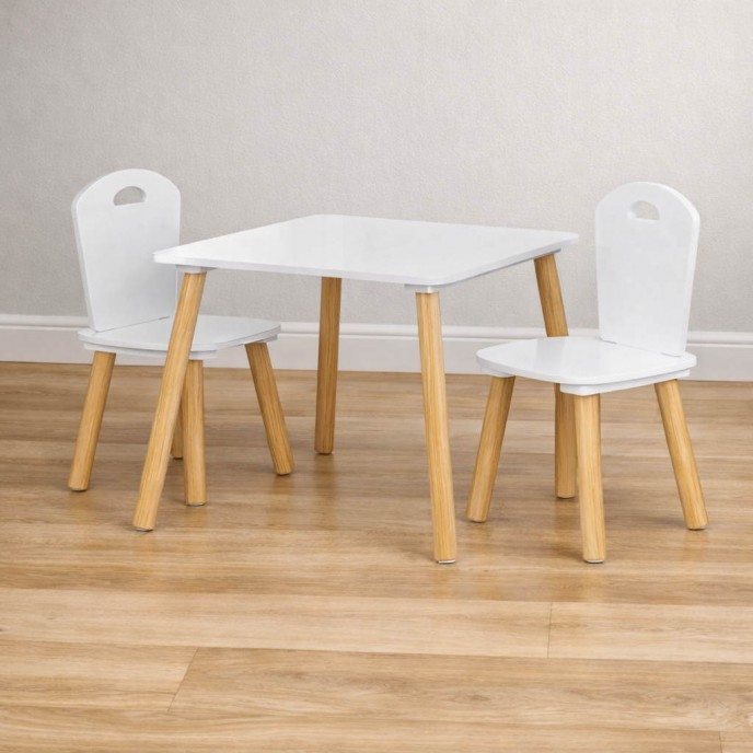 Chipolino Wooden Table and Chairs White