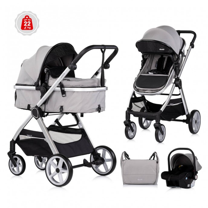 Chipolino Travel System Vista Cloud Grey