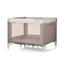 Chipolino Travel Cot Pop Up Square Bear Beige