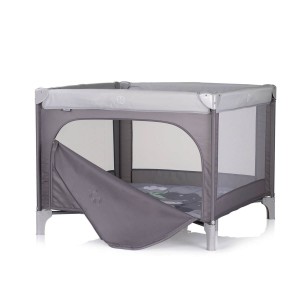 Chipolino Travel Cot Pop Up Square Hippo Grey Chipolino Travel Cot Pop Up Square Hippo Grey