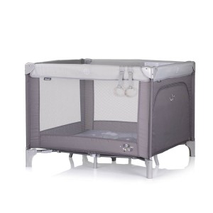 Chipolino Travel Cot Pop Up Square Hippo Grey Chipolino Travel Cot Pop Up Square Hippo Grey