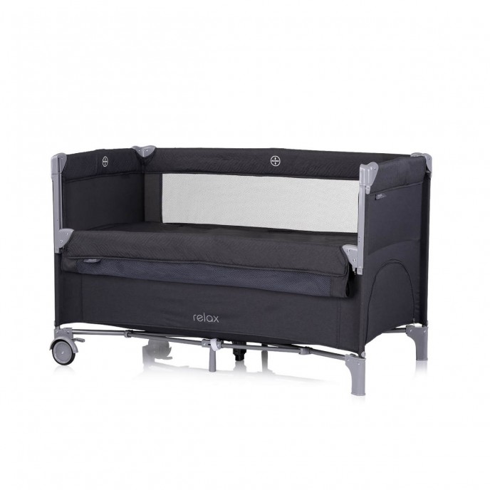 Chipolino Travel Cot Relax Anthracite Linen with Dropside Chipolino Travel Cot Relax Anthracite Linen with Dropside