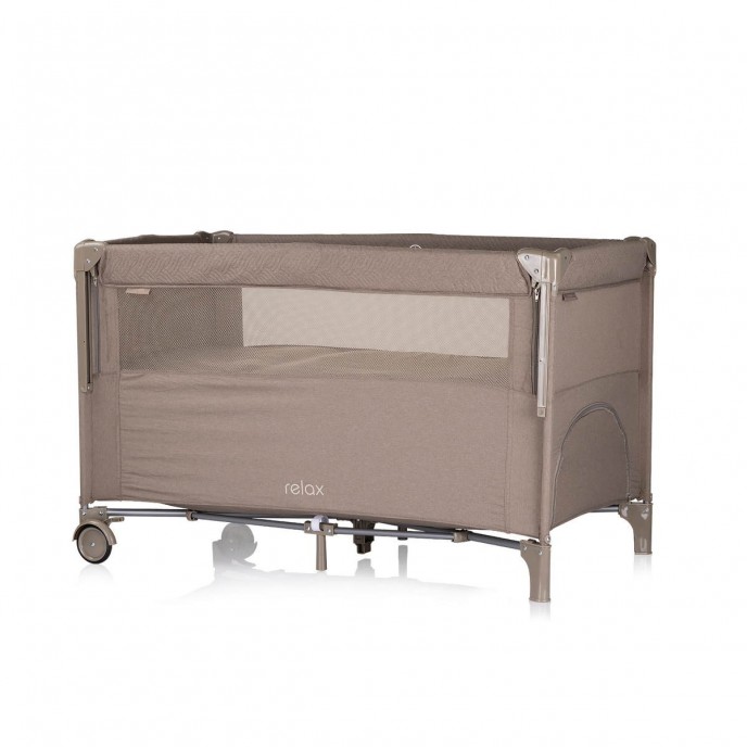 Chipolino Travel Cot Relax Tiramisu Linen with Dropside Chipolino Travel Cot Relax Tiramisu Linen with Dropside