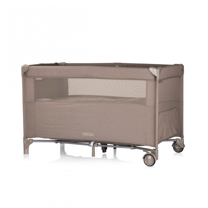 Chipolino Travel Cot Relax Tiramisu Linen with Dropside Chipolino Travel Cot Relax Tiramisu Linen with Dropside
