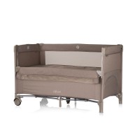 Chipolino Travel Cot Relax Tiramisu Linen with Dropside