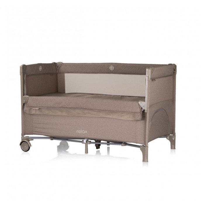 Chipolino Travel Cot Relax Tiramisu Linen with Dropside Chipolino Travel Cot Relax Tiramisu Linen with Dropside