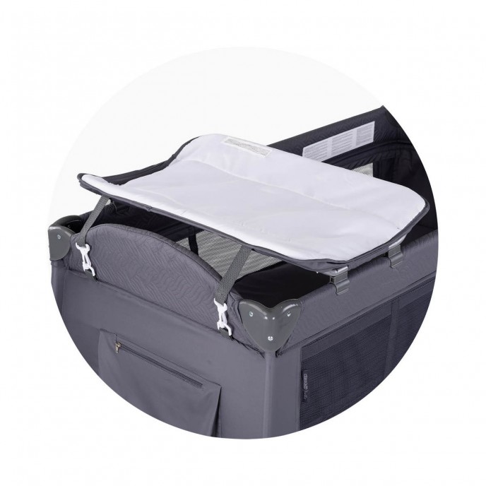 Chipolino Travel Cot Bella Anthracite Chipolino Travel Cot Bella Anthracite