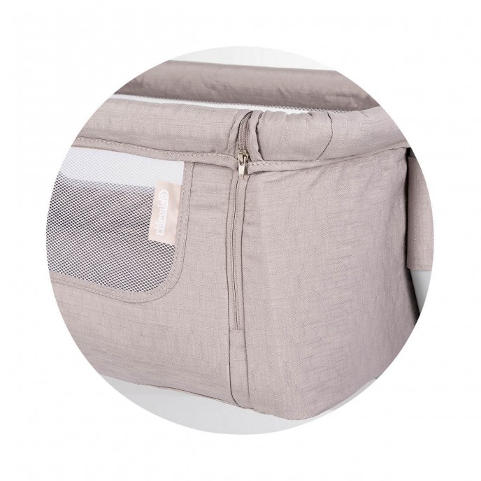 Chipolino Bedside Crib Eleganza Cloud Grey Chipolino Bedside Crib Eleganza Cloud Grey