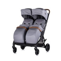 Chipolino Twin Stroller Twinity Cloud Grey