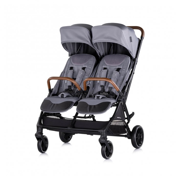 Chipolino Twin Stroller Twinity Cloud Grey