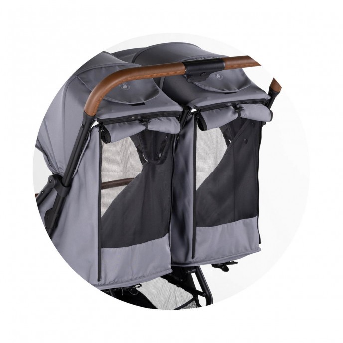 Chipolino Twin Stroller Twinity Cloud Grey
