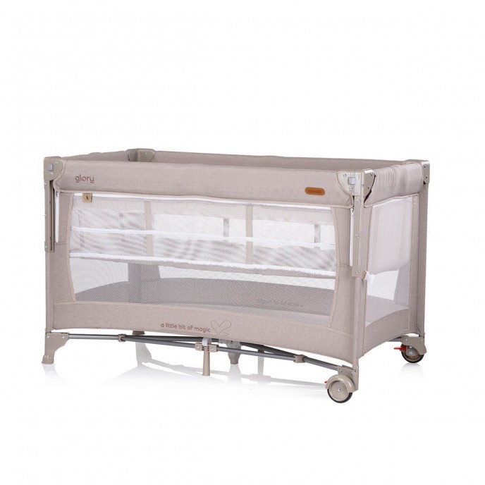Chipolino Travel Cot Glory with Dropside Tiramisu