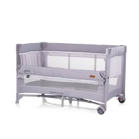 Chipolino Travel Cot Glory with Dropside Cloud Grey