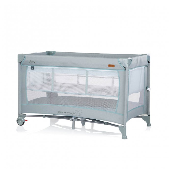 Chipolino Travel Cot Glory with Dropside Basil