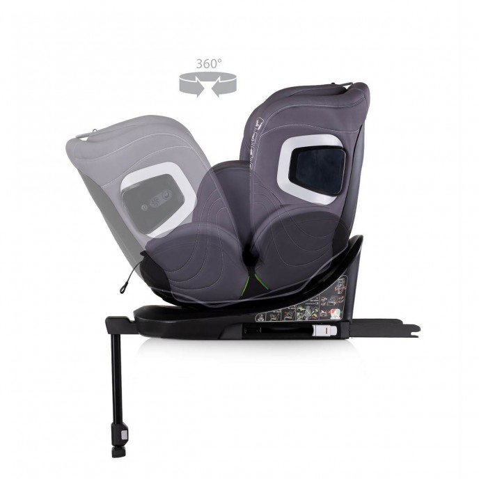 Chipolino Carseat I-Size ISOfix 360 Clima Air Anthracite (40-150cm)