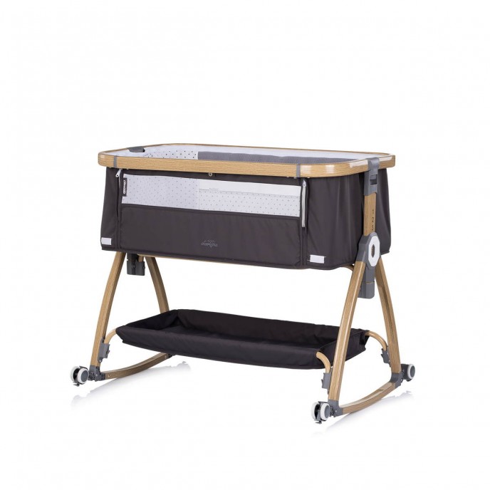 Chipolino Bedside Crib Charisma Wood & Charcoal Chipolino Bedside Crib Charisma Wood & Charcoal