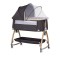 Chipolino Bedside Crib Charisma Wood & Charcoal