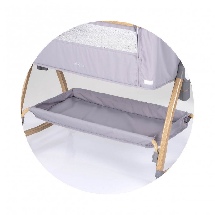 Chipolino Bedside Crib Charisma Wood & Charcoal Chipolino Bedside Crib Charisma Wood & Charcoal