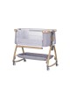 Chipolino Bedside Crib Charisma Wood & Platinum