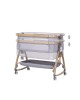 Chipolino Bedside Crib Charisma Wood & Platinum