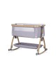 Chipolino Bedside Crib Charisma Wood & Platinum