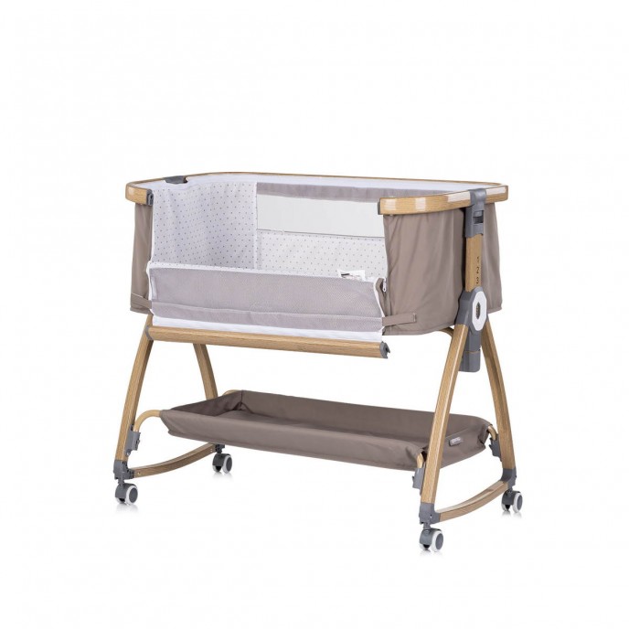 Chipolino Bedside Crib Charisma Wood & Latte